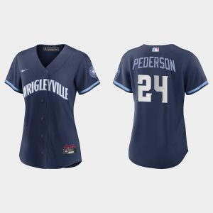 HighQuality Chicago Cubs #24 Joc Pederson Women's Nike 2021 City Connect Navy MLB Jersey Retailers boost your inventory Order now to meet customer demand