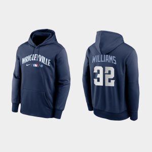 HighQuality Chicago Cubs #32 Trevor Williams Men's 2021 City Connect Navy Therma Hoodie
