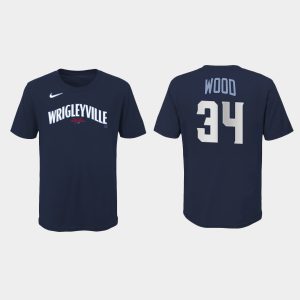 HighQuality Chicago Cubs #34 Kerry Wood Youth Nike 2021 City Connect T Shirt   Navy Collectors this is a must have Add it to your collection by ordering
