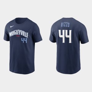 HighQuality Chicago Cubs #44 Anthony Rizzo Men's Nike 2021 City Connect Wordmark T Shirt    Navy Hurry Exclusive offer Place your order immediately for a great jersey
