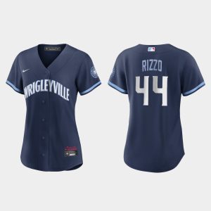 HighQuality Chicago Cubs #44 Anthony Rizzo Women's Nike 2021 City Connect Navy MLB Jersey Limited stock Order now to show your love for your team