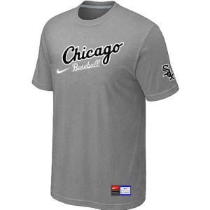 HighQuality Chicago White Sox Nike Away Practice MLB T Shirt Light Grey