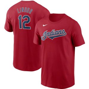 HighQuality Cleveland Guardians #12 Francisco Lindor Nike Name & Number T Shirt Red Sports fans this is your chance Order soon to be part of the action