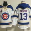HighQuality Cubs #13 Starlin Castro White Sawyer Hooded Sweatshirt MLB Hoodie