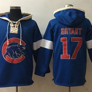 HighQuality Cubs #17 Kris Bryant Blue Pullover MLB Hoodie