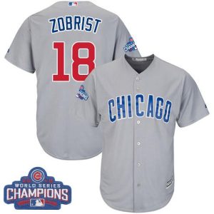HighQuality Cubs #18 Ben Zobrist Grey Road 2016 World Series Champions Stitched Youth MLB Jersey With high demand Don't miss out Order now to wear your team colors