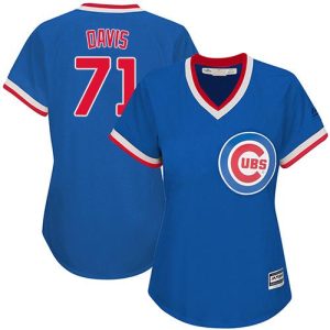 HighQuality Cubs #71 Wade Davis Blue Cooperstown Women's Stitched MLB Jersey Hurry Exclusive offer Place your order immediately for a great jersey