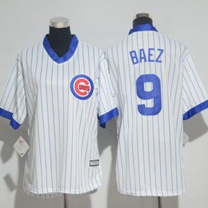 HighQuality Cubs #9 Javier Baez White(Blue Strip) Cooperstown Women's Stitched MLB Jersey Sports fans this is your chance Order soon to be part of the action