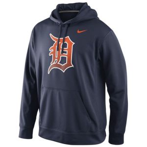 HighQuality Detroit Tigers Nike Logo Performance Navy Blue MLB Hoodie