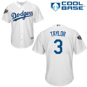 HighQuality Dodgers #3 Chris Taylor White Cool Base 2018 World Series Stitched Youth MLB Jersey Be among the first buyers Order now to enjoy top notch quality