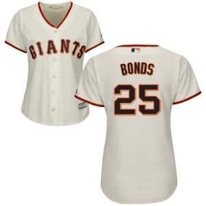 HighQuality Giants #25 Barry Bonds Cream Home Women's Stitched MLB Jersey Retailers boost your inventory Order now to meet customer demand