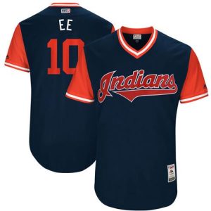 HighQuality Guardians #10 Edwin Encarnacion Navy EE Players Weekend Authentic Stitched MLB Jersey