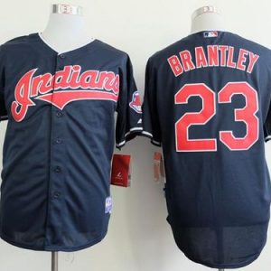 HighQuality Guardians #23 Michael Brantley Navy Blue Cool Base Stitched MLB Jersey
