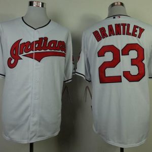 HighQuality Guardians #23 Michael Brantley White Cool Base Stitched MLB Jersey