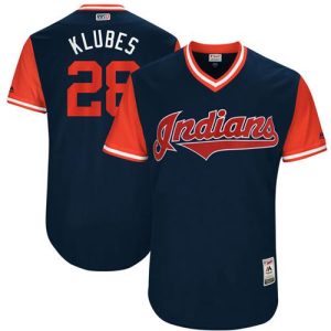 HighQuality Guardians #28 Corey Kluber Navy Klubes Players Weekend Authentic Stitched MLB Jersey