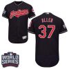 HighQuality Guardians #37 Cody Allen Navy Blue Flexbase Authentic Collection 2016 World Series Bound Stitched MLB Jersey