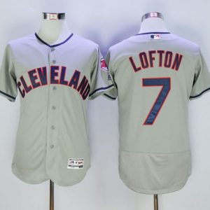 HighQuality Guardians #7 Kenny Lofton Grey Flexbase Authentic Collection Stitched MLB Jersey
