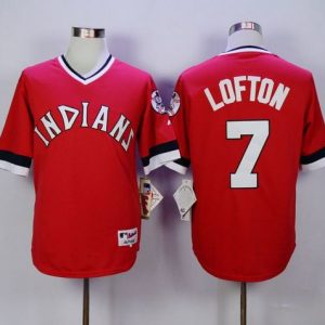 HighQuality Guardians #7 Kenny Lofton Red 1978 Turn Back The Clock Stitched MLB Jersey