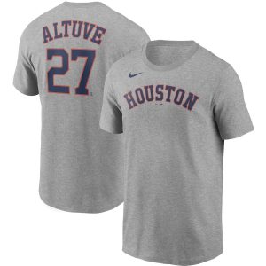 HighQuality Houston Astros #27 Jose Altuve Nike Name & Number T Shirt Gray Collectors this is a must have Add it to your collection by ordering