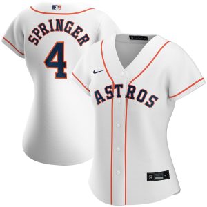 HighQuality Houston Astros #4 George Springer Nike Women's Home 2020 MLB Player Jersey White Hurry Exclusive offer Place your order immediately for a great jersey