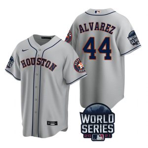 HighQuality Houston Astros #44 Yordan Alvarez Youth Nike 150th Anniversary 2021 World Series Authentic MLB Jersey   Gray Retailers boost your inventory Order now to meet customer demand