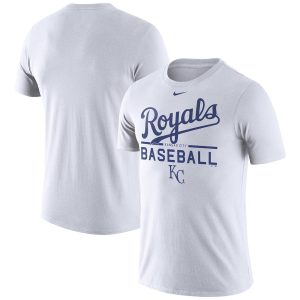HighQuality Kansas City Royals Nike Practice T Shirt White