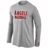 HighQuality Los Angeles Angels Long Sleeve MLB T Shirt Grey