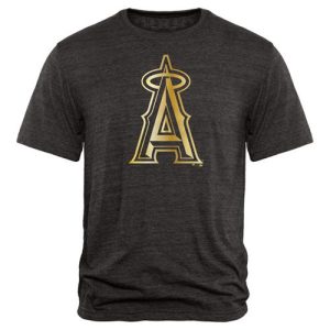 HighQuality Los Angeles Angels of Anaheim Gold Collection Tri Blend T Shirt Black
