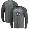 HighQuality Los Angeles Dodgers 2020 World Series Champions Complete Game Tri Blend Raglan Long Sleeve T Shirt Heather Gray Act fast Only a few left Secure yours today