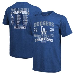 HighQuality Los Angeles Dodgers 2020 World Series Champions Dream Team Roster T Shirt Royal Limited stock Order now to show your love for your team