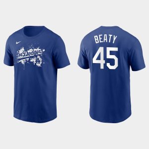 HighQuality Los Angeles Dodgers #45 Matt Beaty Men's 2021 City Connect Graphic T Shirt Royal Collectors this is a must have Add it to your collection by ordering