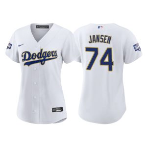HighQuality Los Angeles Dodgers #74 Kenley Jansen Women's Nike 2021 Gold Program World Series Champions MLB Jersey Whtie Be among the first buyers Order now to enjoy top notch quality