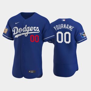 HighQuality Los Angeles Dodgers Custom Men's Nike Jackie Robinson 75th Anniversary Authentic MLB Jersey   Royal