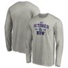 Outstanding Los Angeles Dodgers Majestic 2019 Postseason ACE Long Sleeve T Shirt Heather Gray