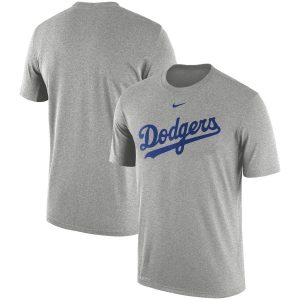HighQuality Los Angeles Dodgers Nike Legend Primary Logo Performance T Shirt Heathered Gray