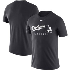 HighQuality Los Angeles Dodgers Nike MLB Practice T Shirt Anthracite