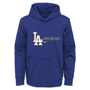 HighQuality Los Angeles Dodgers Nike Youth 2020 World Series Bound Authentic Collection Pullover Hoodie Royal