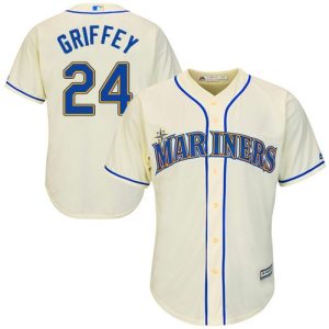 HighQuality Mariners #24 Ken Griffey Cream Cool Base Stitched Youth MLB Jersey Act fast Only a few left Secure yours today