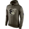 HighQuality Men's Baltimore Orioles Nike Olive Salute To Service KO Performance Hoodie