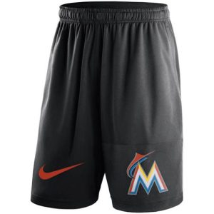 HighQuality Men's Miami Marlins Nike Black Dry Fly Shorts