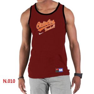 HighQuality Men's Nike Baltimore Orioles Home Practice Tank Top Red