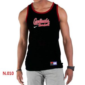 HighQuality Men's Nike St.Louis Cardinals Home Practice Tank Top Black