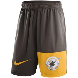 HighQuality Men's San Diego Padres Nike Brown Cooperstown Collection Dry Fly Shorts