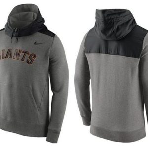 HighQuality Men's San Francisco Giants Nike Gray Cooperstown Collection Hybrid Pullover Hoodie