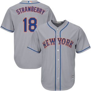 HighQuality Mets #18 Darryl Strawberry Grey Cool Base Stitched Youth MLB Jersey For a short time available Grab yours quickly to own a team jersey