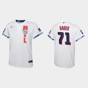 HighQuality Milwaukee Brewers #71 Josh Hader Youth 2021 MLB All Star Game White Jersey Be among the first buyers Order now to enjoy top notch quality