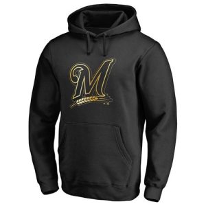 HighQuality Milwaukee Brewers Gold Collection Pullover Hoodie Black