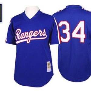 HighQuality Mitchell And Ness 1989 Rangers #34 Nolan Ryan Blue Throwback Stitched MLB Jersey