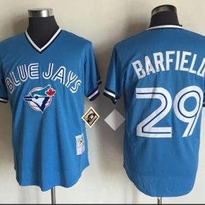HighQuality Mitchell And Ness Blue Jays #29 Jesse Barfield Blue Throwback Stitched MLB Jersey