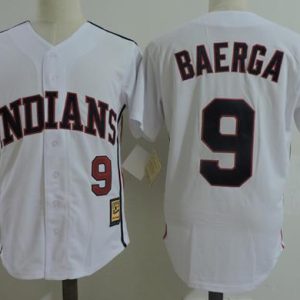 HighQuality Mitchell And Ness Guardians #9 Carlos Baerga White Throwback Stitched MLB Jersey